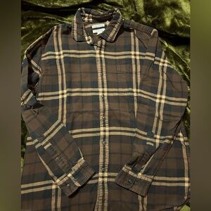 Brown Button Flannel
